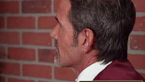 that wild bride getting fucked by the waiter right after her proposal, with her cuckold husband watching