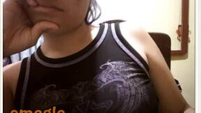 Busty teen shows off tits on webcam