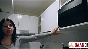 first job turns into submissive dildo fuck with beautiful mexican woman