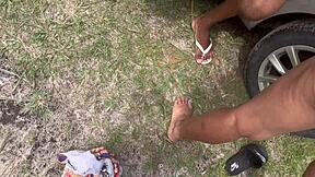 Wild Bareback Creampie Party in the Woods