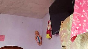 Sniffing step mother-in-law’s panties led to a massive cumshot alone