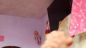 Sniffing step mother-in-law’s panties led to a massive cumshot alone