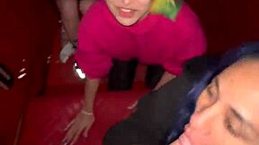 Girls surprised a guy with a sudden blowjob on a boat.