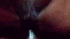 horny teen destroying her tight pussy in the dark alone