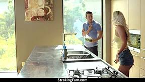 lyra law gets her pussy hammered missionary by codey steele's monster cock while blowing him