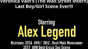 alex legend shoves his cock deep into redhead veronica vain's mouth and cums