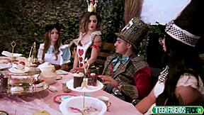 Wild Adventures in Wonderland with Best Friends Getting Naughty. Petite Teens Explore Hardcore Fun with Shy Kisses.