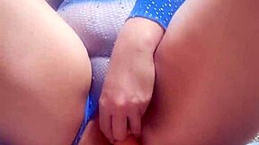 Wet Latina pussy squirts hard during intense orgasm after clothes ripped off in wild fingering session