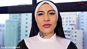 hey, wanna see this naughty brazilian nun take a monster cock?