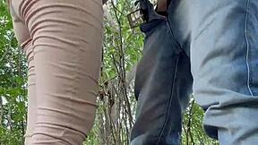 weekend banging neighbor in wild forest outdoors