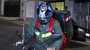 socialite screws delivery guy in the ass while humiliating husband and others!