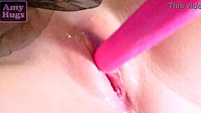 Watch me masturbate with his cum on my wet pussy