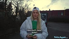 i can’t believe it, public agent showed me tacos in xxx parody with blonde waitress.