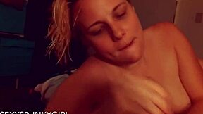 INNOCENT-LOOKING CUTE BLONDE TEEN 18+ SUCKS BIG COCK LIKE PRO, NATURAL TITS BOUNCING