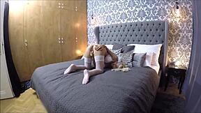 Caught her masturbating, then she fucked and swallowed cum 😏