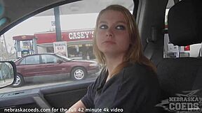 can this shy teen with braces show off her pink pussy while touching herself?