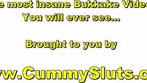 Dirty Brunette Whore Banged and Soaked in Cum!