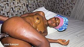 Ebony Slut Gets Proper Lashing in Doggystyle and Cowgirl