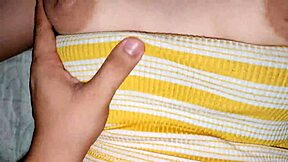 my stepsister shows her juicy pussy and climbs into my bed for play