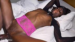 Skinny Slut Takes Fat Black Cock Doggystyle