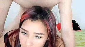 young 18+ brunette stepsister gives quick blowjob to old man with monster cock in parents room miami florida