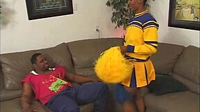 Ebony cheerleaders get wild in hardcore doggystyle action. Bent over and riding hard in miniskirts for volume 2 scene 4!