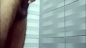 Young Amateur Strokes Big Cock in Shower. Waiting for Neighbor's Creampie.