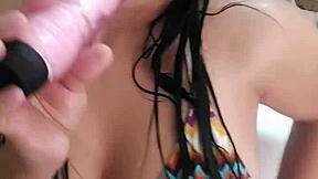 this latina girl couldn't find a partner, so she satisfies her desires alone.