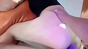 Curvy young Candyboom delivers intense oral and sex to her client, bent over with huge tits on display