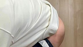 Girls in tennis costumes tease their asses playfully