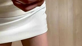 Girls in tennis costumes tease their asses playfully