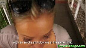 I pickd up this euro babe flashin her tits