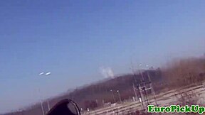 pierced euro skater chick gets pounded hard outdoors in wild scene