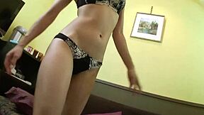 Brazilian girlfriend says, 'want to play with my tits?'