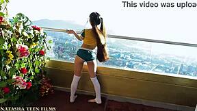 new teen sofia ross tries first anal with lancelot bbc. her flexy body takes deep toys.