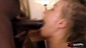 Damn Lily Handles Huge Black Cock With Blowjob And Fucking In Interracial Sex