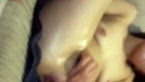 I watch the petite teen oil her tight ass and squirt.