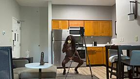 Lola Black Licks Dildo Backstage! Want To See?