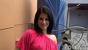 Look at beautiful Aubrey Sky getting nasty in hardcore contest!