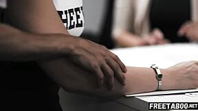 milf teacher watches stepson ricky anal fuck cheerleader on desk