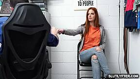 Officer Wrex slams teen suspect Scarlett, cumming on her pretty face! 💦