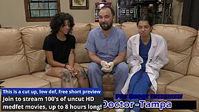dr tampa examines nicole luva in her first gyno session ever