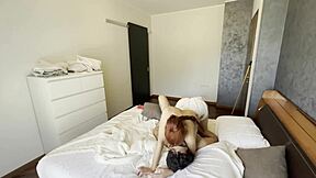 Best friends do breakfast in bed, scissoring and kissing with milf teen 18+ lesbian sex 😘