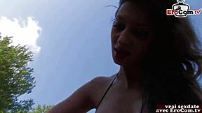 French Skinny Teen Lesbians Try Outdoor Sex with Wild Fisting Action!