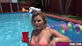 Step Mom Banged Hard By Pool - Shocking Taboo!