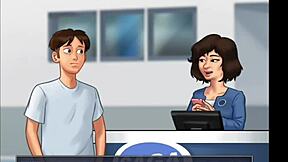 Stepmom and stepsis with huge boobs get pounded hard.