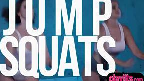 不爱运动？健美骚妹让你重想健身炮