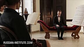 Amirah Adara and Sophie Lynx in Intense Classroom Threesome