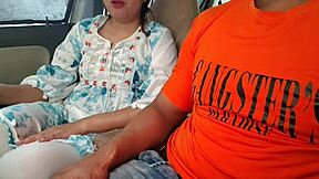 Cute Saara Bhabhi Drilled by Huge Dick in Car.