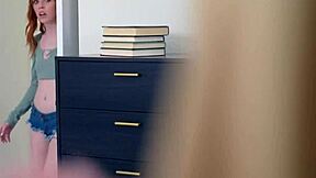 Xfamilypies com reveals stepbro sniffing sexy teen stepsister Madi Collins’ panties up close